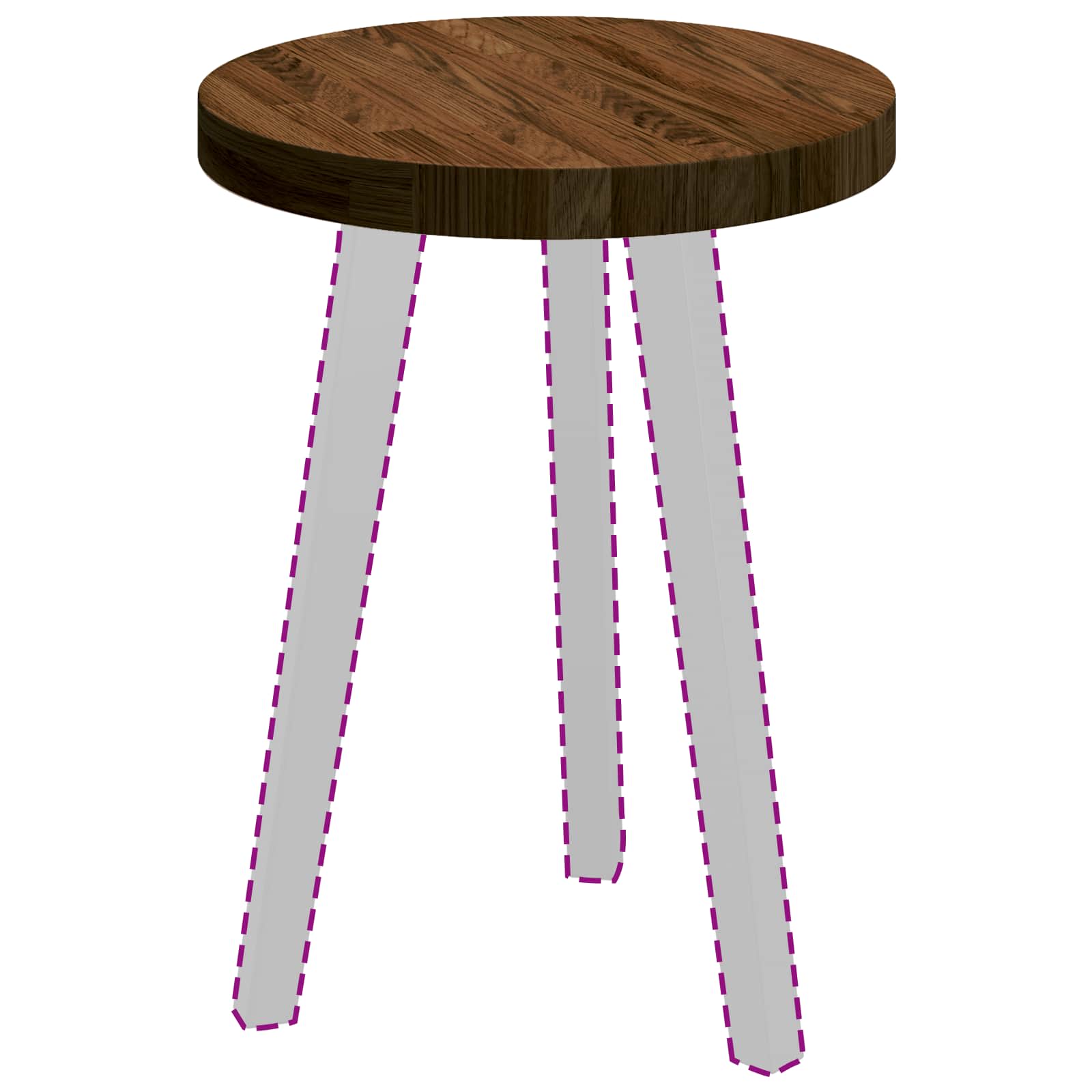 Piano del tavolo Marrone chiaro Ø 40 x 4 cm 42016014