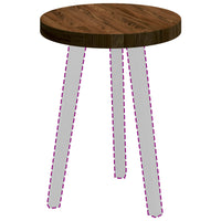 Piano del tavolo Marrone chiaro Ø 40 x 4 cm 42016014