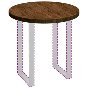 Piano del tavolo Marrone chiaro Ø 80 x 4 cm 42016018