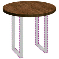 Piano del tavolo Marrone chiaro Ø 90 x 4 cm 42016019