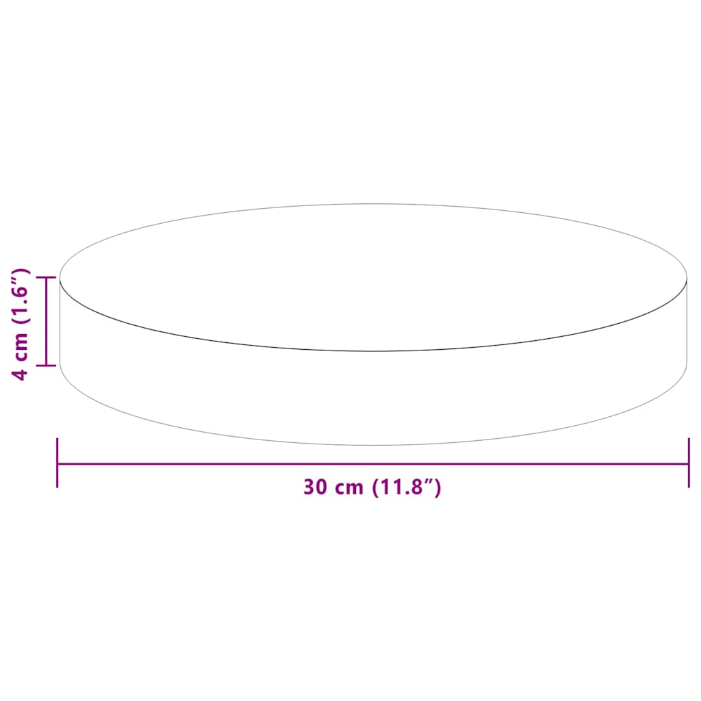 Piano del tavolo Marrone Scuro Ø 30 x 4 cm 42016020