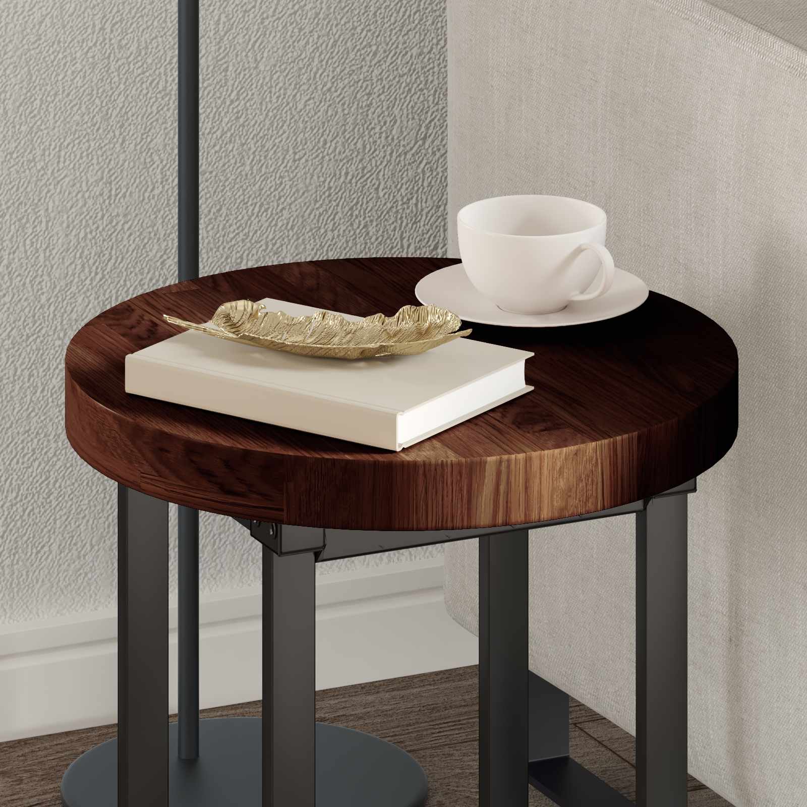 Piano del tavolo Marrone Scuro Ø 40 x 4 cm 42016021