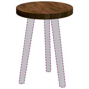 Piano del tavolo Marrone Scuro Ø 40 x 4 cm 42016021