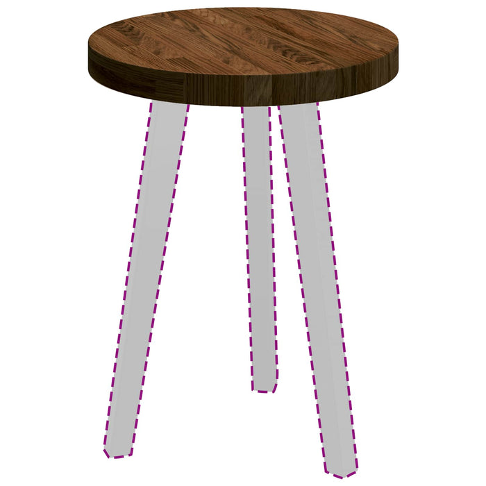 Piano del tavolo Marrone Scuro Ø 40 x 4 cm 42016021