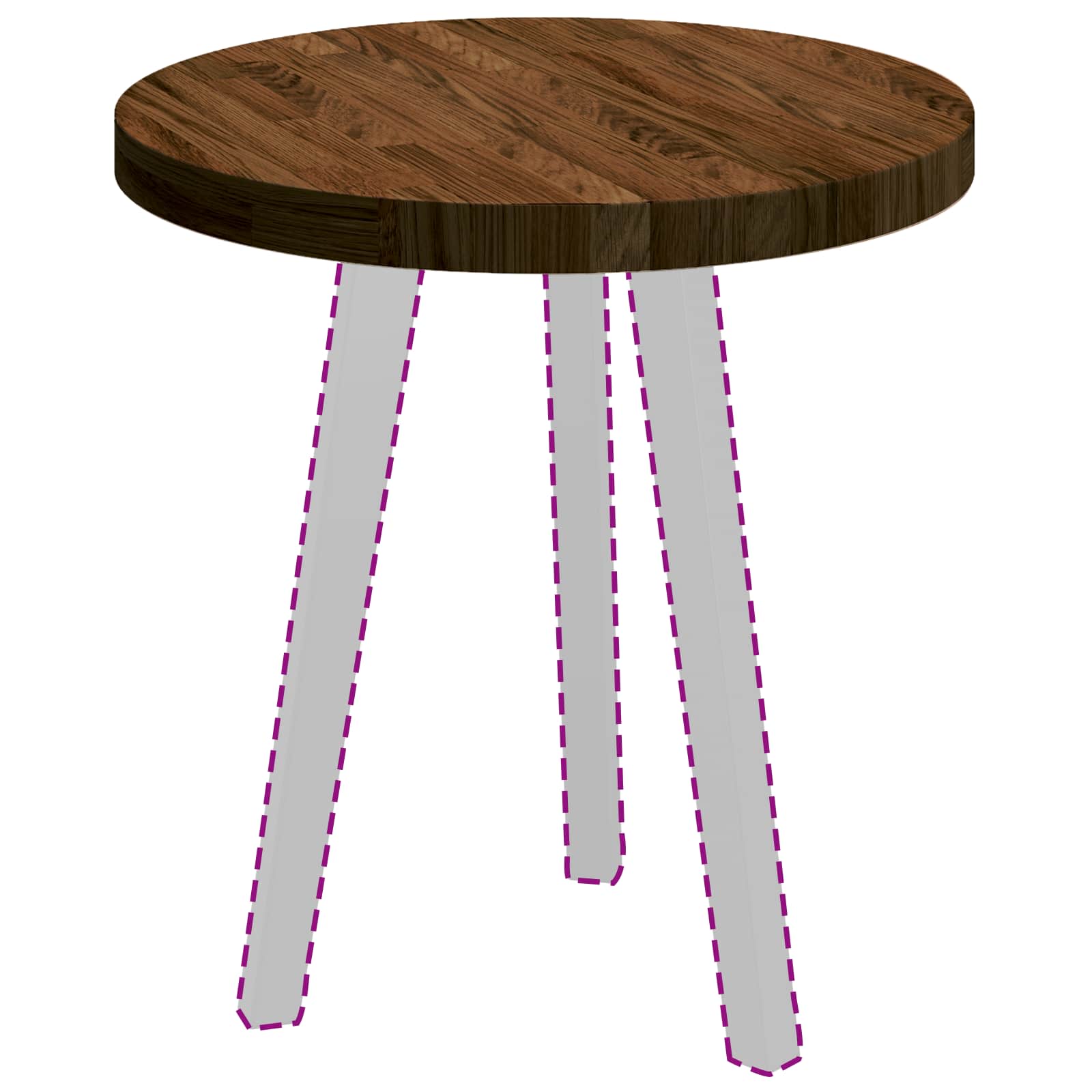 Piano del tavolo Marrone Scuro Ø 50 x 4 cm 42016022