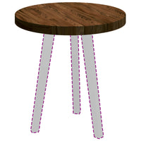 Piano del tavolo Marrone Scuro Ø 50 x 4 cm 42016022