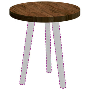 Piano del tavolo Marrone Scuro Ø 50 x 4 cm 42016022