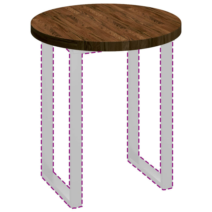 Piano del tavolo Marrone Scuro Ø 70 x 4 cm 42016024