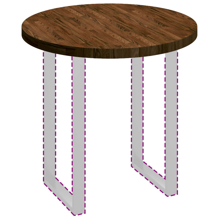 Piano del tavolo Marrone Scuro Ø 80 x 4 cm 42016025