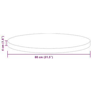 Piano del tavolo Marrone Scuro Ø 80 x 4 cm 42016025