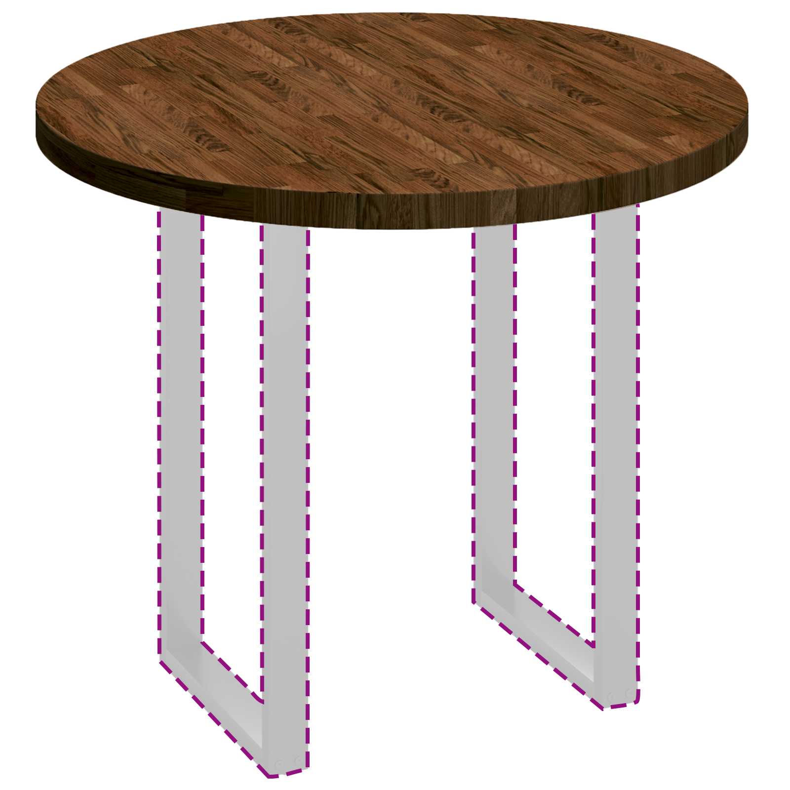 Piano del tavolo Marrone Scuro Ø 90 x 4 cm 42016026