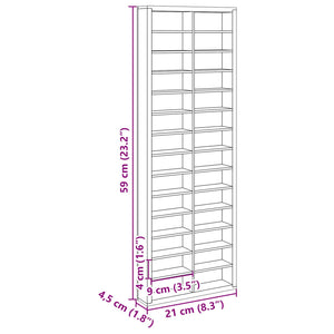 Custodia per Esposizione Marrone 21 x 4.5 x 59 cm 42015609