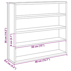 vidaXL Scatola Espositiva in Legno Marrone 40 x 8.5 x 37 cm