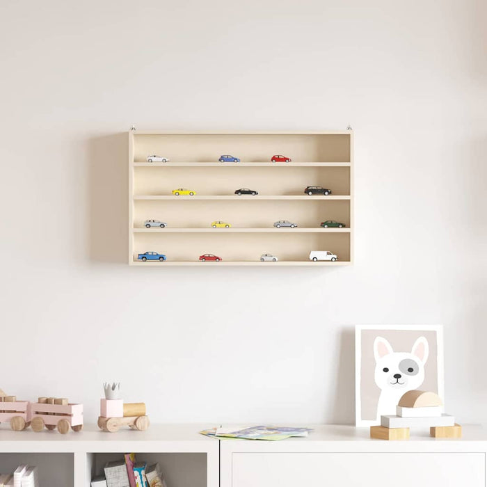 vidaXL Scatola Espositiva in Legno Marrone 60 x 8,5 x 37 cm