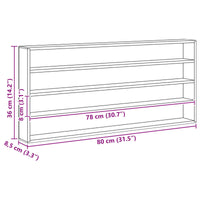 Scatola Espositiva in Legno Marrone 80 x 8,5 x 36 cm 42015619