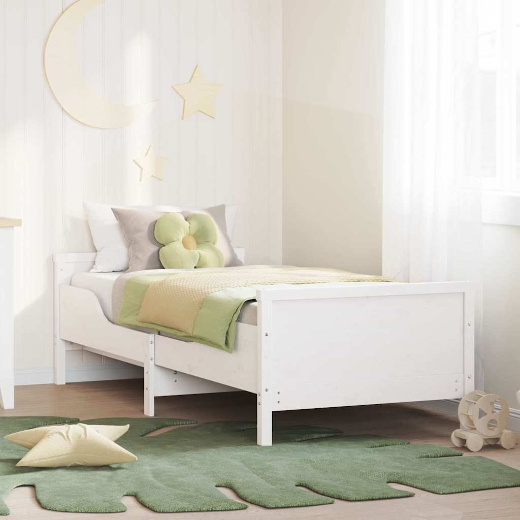 vidaXL Letto Estensibile per Bambini Other Bianco 80 x 130 / 165 / 200 cm