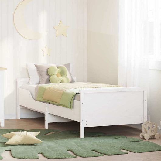 vidaXL Letto Estensibile per Bambini Other Bianco 80 x 130 / 165 / 200 cm