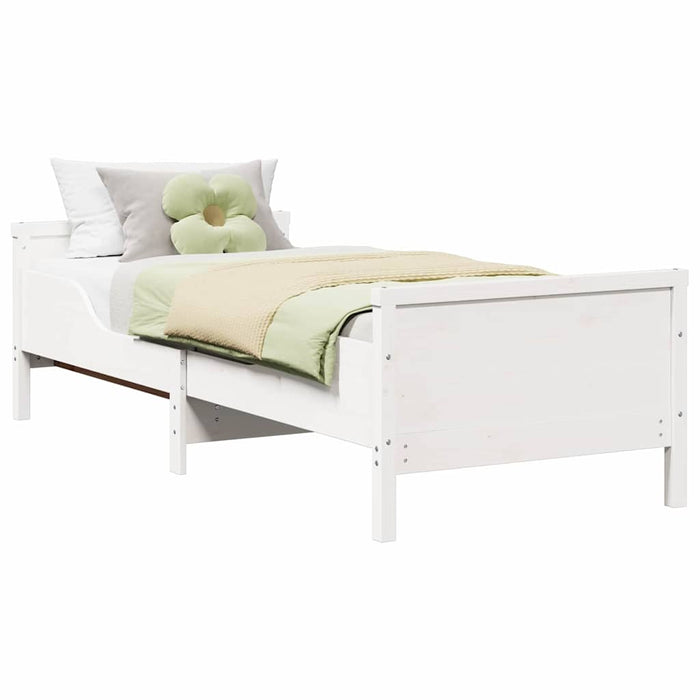 vidaXL Letto Estensibile per Bambini Other Bianco 80 x 130 / 165 / 200 cm