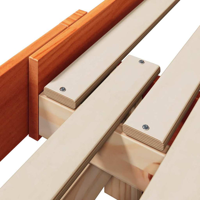 vidaXL Letto Estensibile per Bambini Cera marrone 80 x 130 / 165 / 200 cm