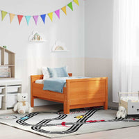 vidaXL Letto Estensibile per Bambini Cera marrone 80 x 130 / 165 / 200 cm