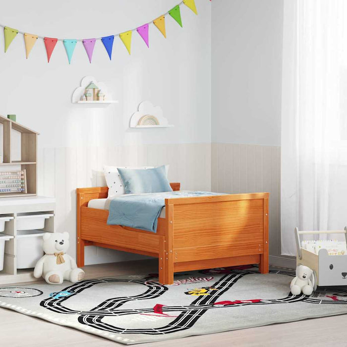 vidaXL Letto Estensibile per Bambini Cera marrone 80 x 130 / 165 / 200 cm