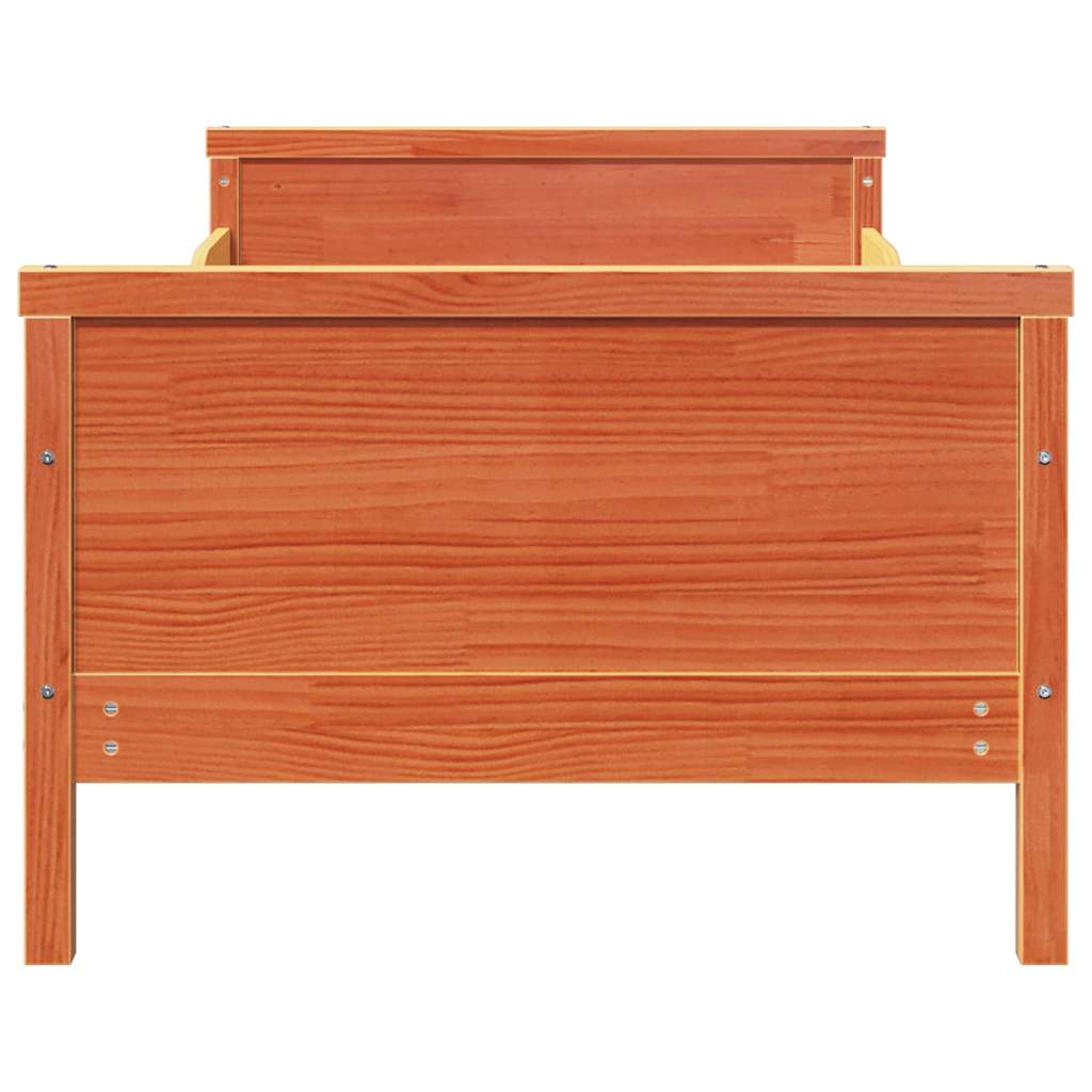 vidaXL Letto Estensibile per Bambini Cera marrone 80 x 130 / 165 / 200 cm