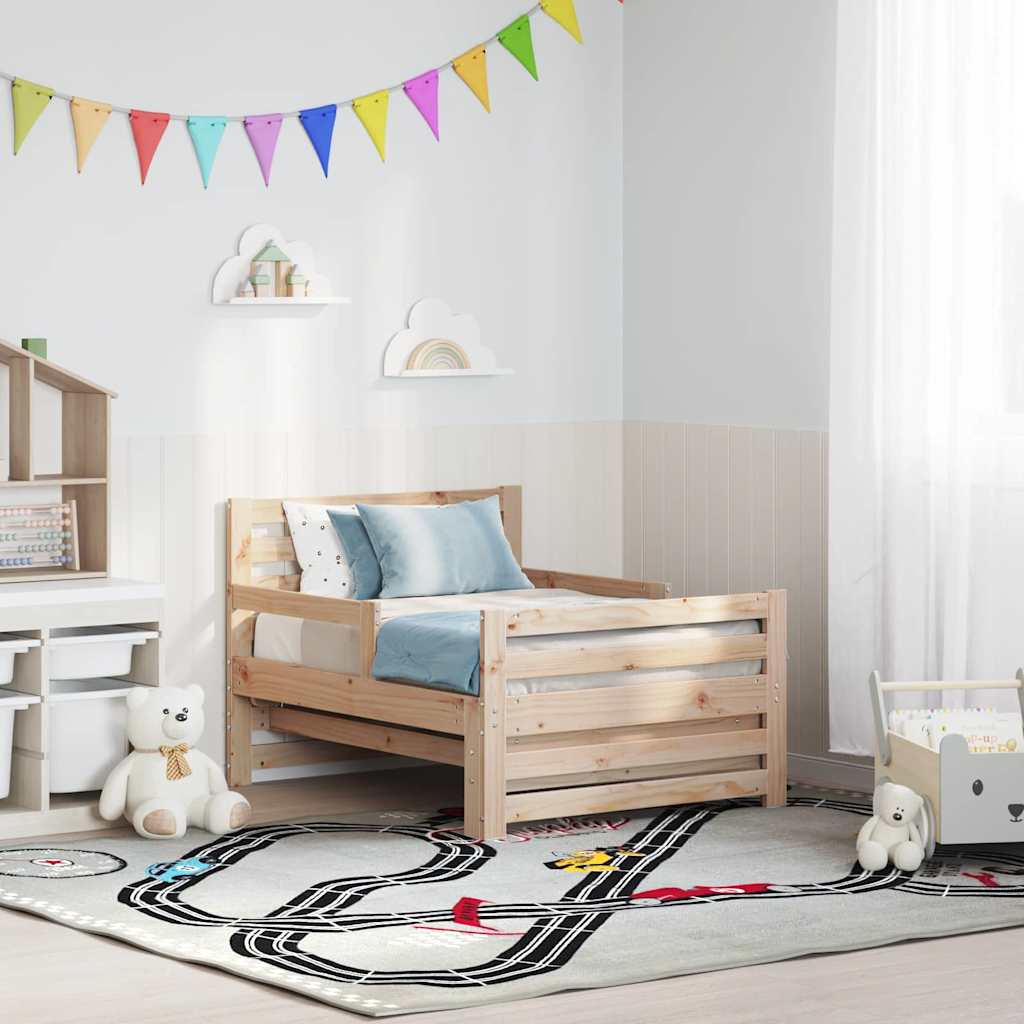 vidaXL Letto Estensibile per Bambini Other Marrone 80 x 130 / 165 / 200 cm