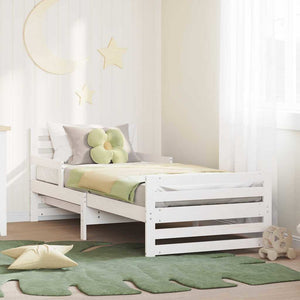 vidaXL Letto Estensibile per Bambini Other Bianco 80 x 130 / 165 / 200 cm