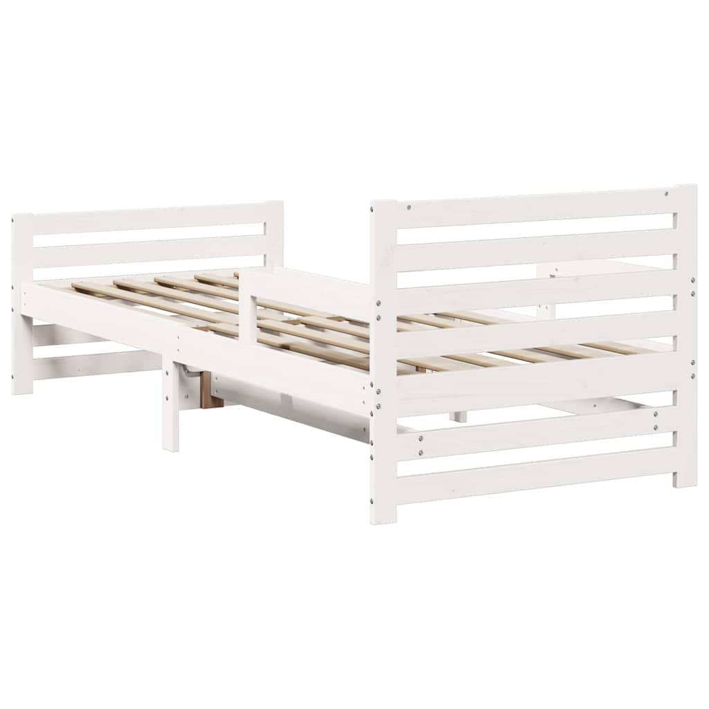 vidaXL Letto Estensibile per Bambini Other Bianco 80 x 130 / 165 / 200 cm