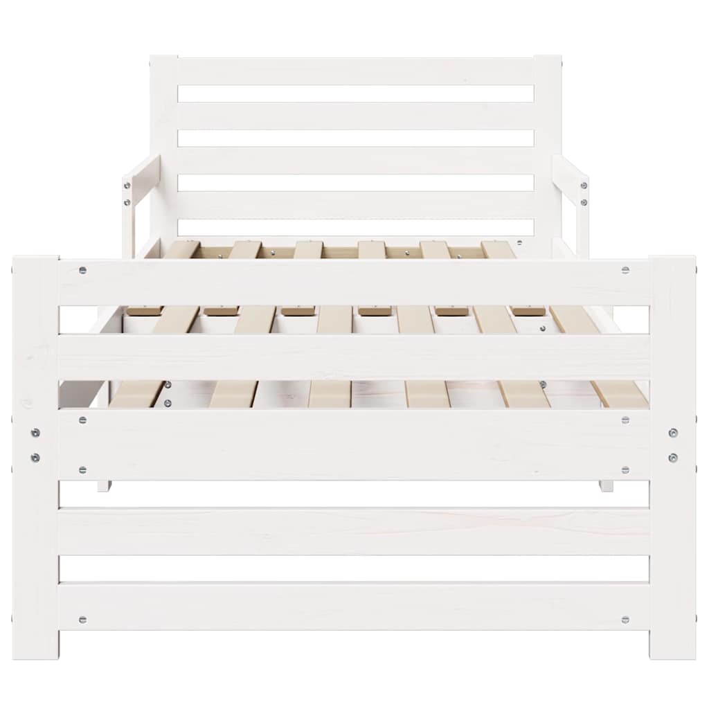 vidaXL Letto Estensibile per Bambini Other Bianco 80 x 130 / 165 / 200 cm