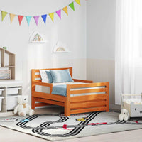 Letto Estensibile per Bambini Cera marrone 80 x 130 / 165 / 200 cm 877208