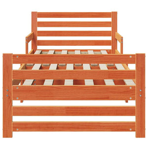 Letto Estensibile per Bambini Cera marrone 80 x 130 / 165 / 200 cm 877208