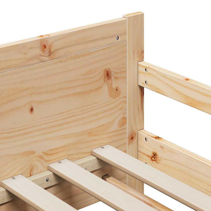 vidaXL Letto Estensibile per Bambini Other Marrone 80 x 130 / 165 / 200 cm