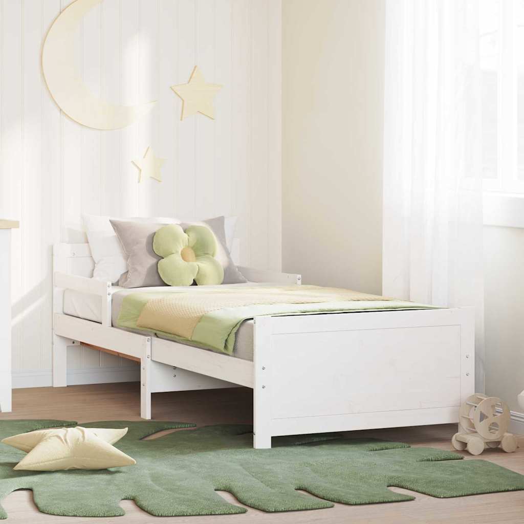 vidaXL Letto Estensibile per Bambini Other Bianco 80 x 130 / 165 / 200 cm