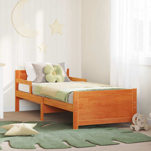 vidaXL Letto Estensibile per Bambini Cera marrone 80 x 130 / 165 / 200 cm