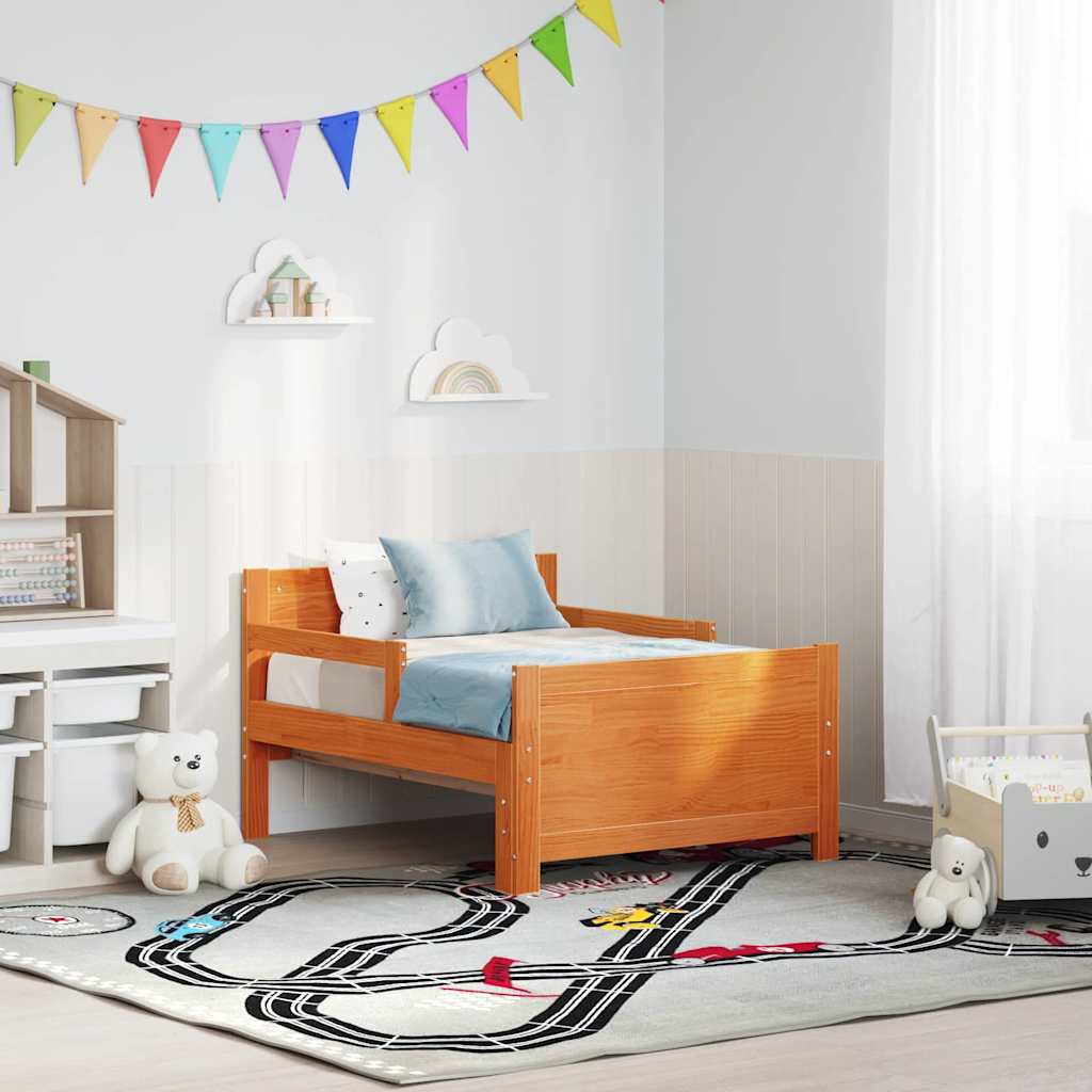 vidaXL Letto Estensibile per Bambini Cera marrone 80 x 130 / 165 / 200 cm