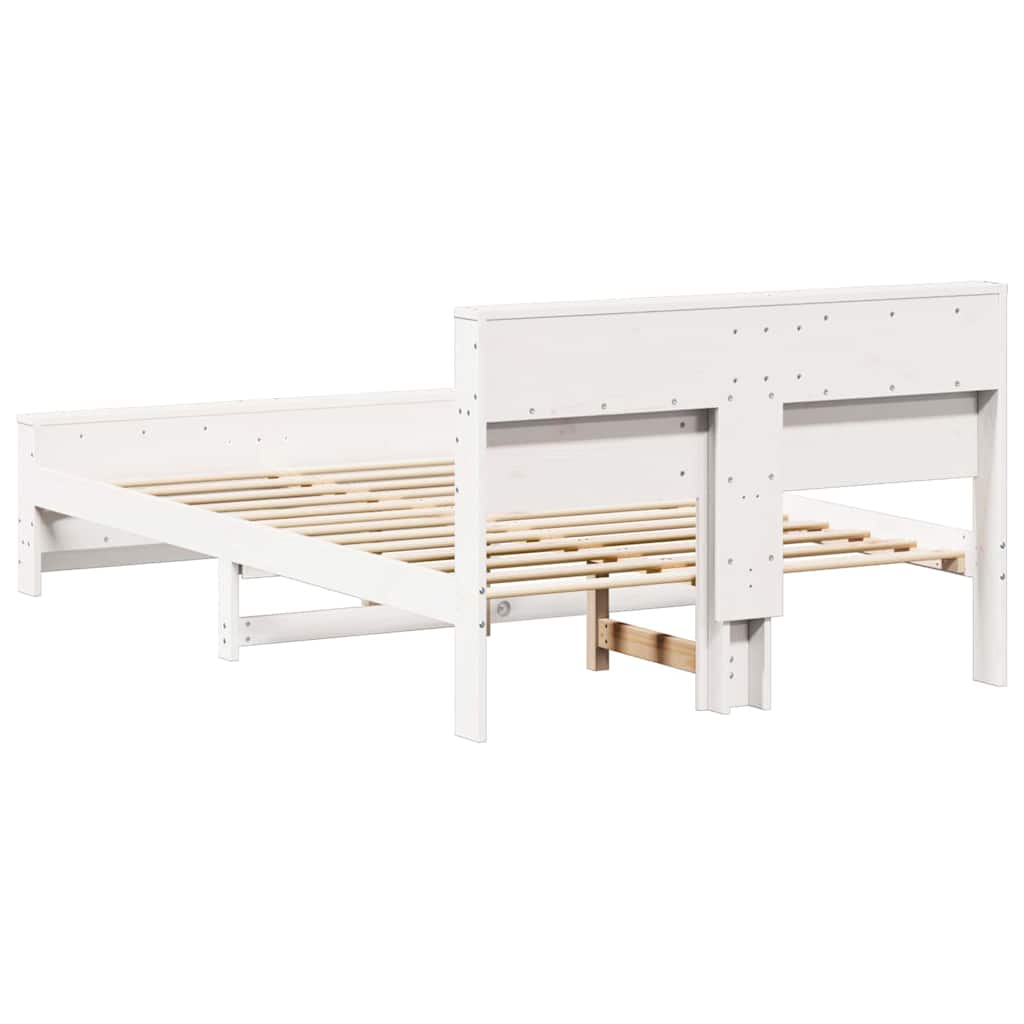 vidaXL Struttura del letto Bianco 120 x 200 cm Legno di pino massello