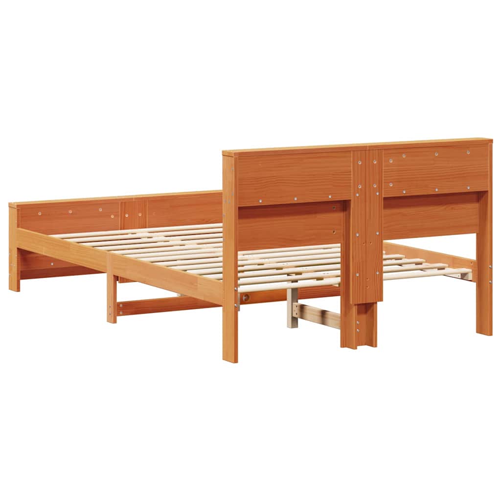 vidaXL Struttura del letto con testiera Cera marrone 120 x 190 cm