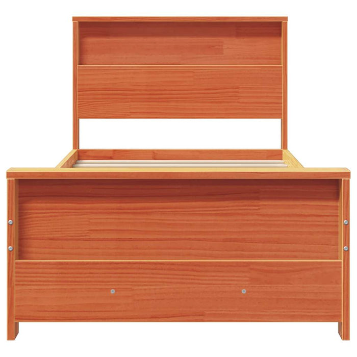 Struttura del letto con testiera-Giroletto con Testiera Marrone cerato 75 x 190 cm