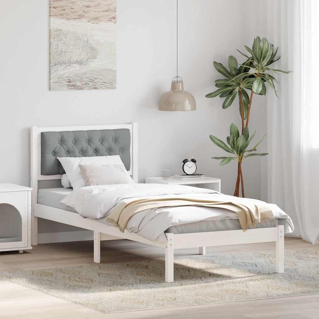 Struttura del letto Grigio chiaro 90 x 200 cm Tessuto 878218