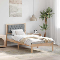 Struttura del letto Grigio chiaro 80 x 200 cm Tessuto 878219