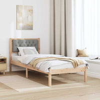 Struttura del letto Grigio chiaro 80 x 200 cm Tessuto 878219