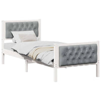 Struttura del letto Grigio chiaro 80 x 200 cm Tessuto 878433