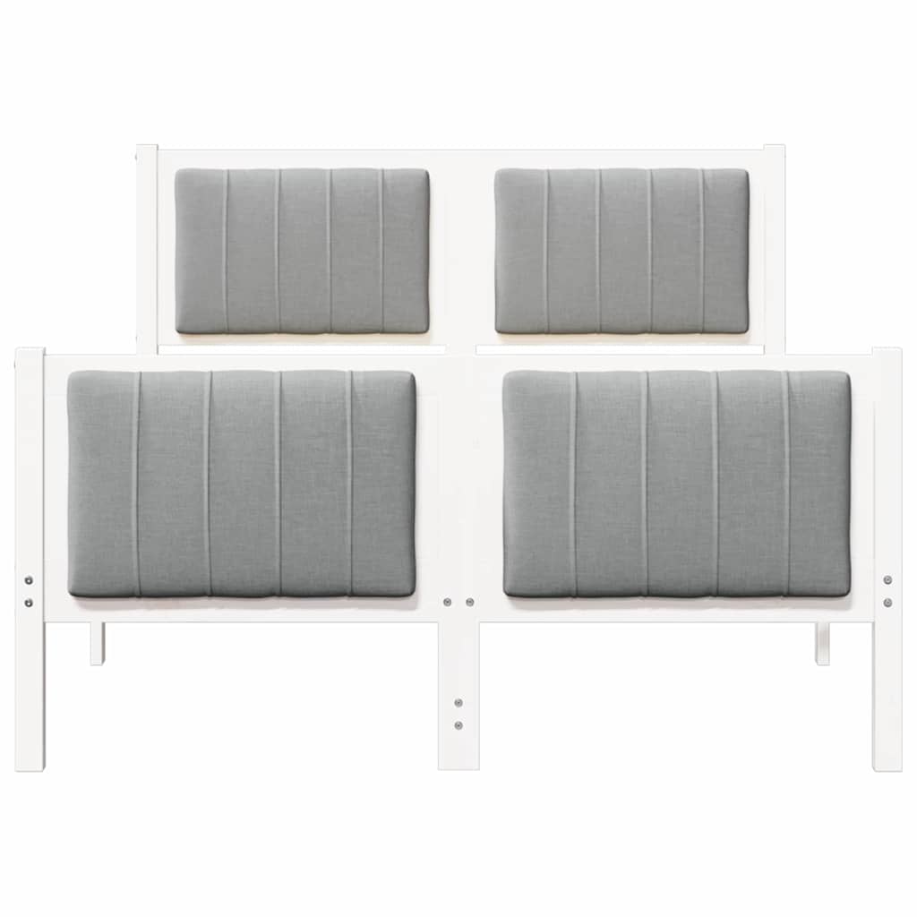 Struttura del Letto Bianco e grigio chiaro 120 x 200 cm 878473