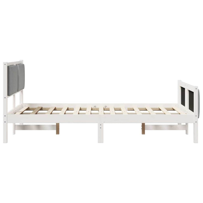 Struttura del Letto Bianco e grigio chiaro 120 x 200 cm 878473