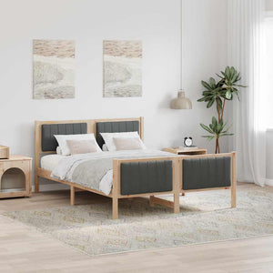 Struttura del Letto marrone e grigio scuro 135 x 190 cm 878480