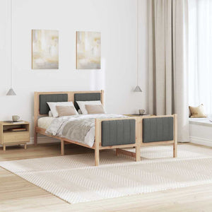 Struttura del Letto marrone e grigio scuro 120 x 190 cm 878485
