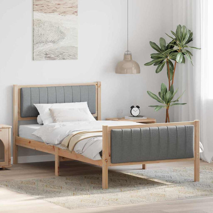 Struttura del Letto Marrone e grigio chiaro 100 x 200 cm 878489