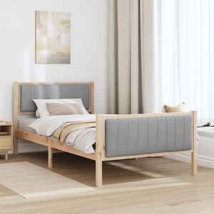 Struttura del Letto Marrone e grigio chiaro 100 x 200 cm 878489