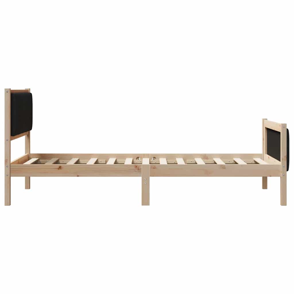 Struttura del Letto con testiera Marrone e nero 100 x 200 cm 878491